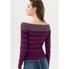Fitted Sweater With Lurex Stripes Fracomina