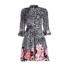 Regular Mini Dress In Viscose With Animalier Print With Flowers Fracomina