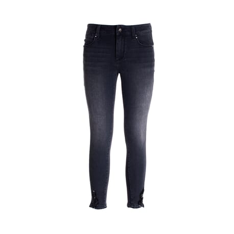 Skinny Cropped Jeans With Push Up Effect In Denim With Dark Wash Fracomina