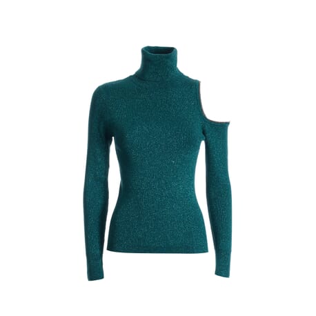Tight-fitting Lurex Sweater With High Neck Fracomina