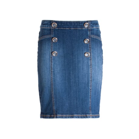 Mini Tight-fitting Pencil Skirt In Denim With Medium Wash Fracomina