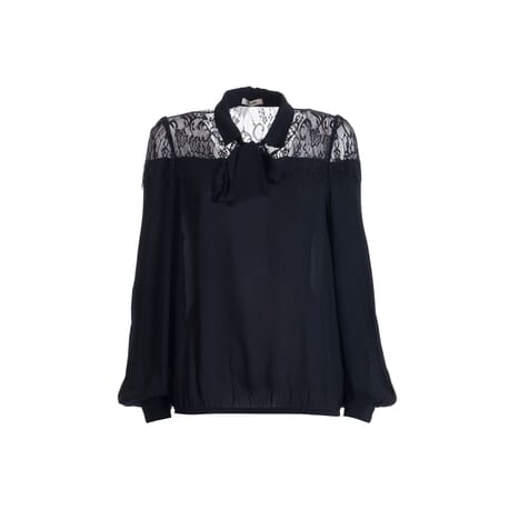 Wide Blouse With Lace Insert Fracomina