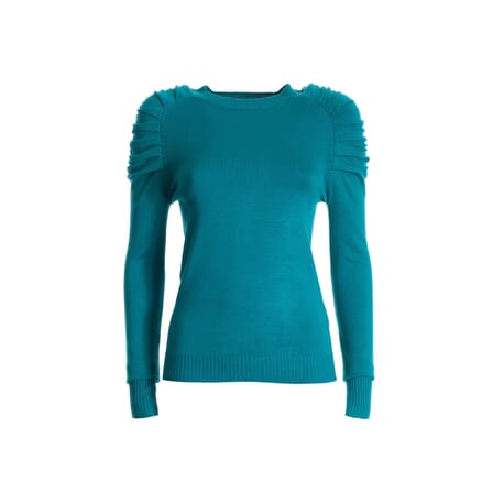 Tight-fitting Sweater With Long Sleeves With Curl On The Shoulders Fracomina