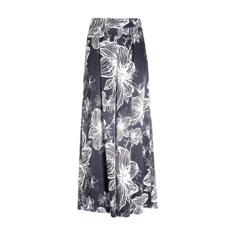 Flare Culotte Trousers With Floral Pattern Fracomina