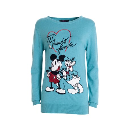 Regular Sweater With Angora And Wool With Disney Embroidery Fracomina
