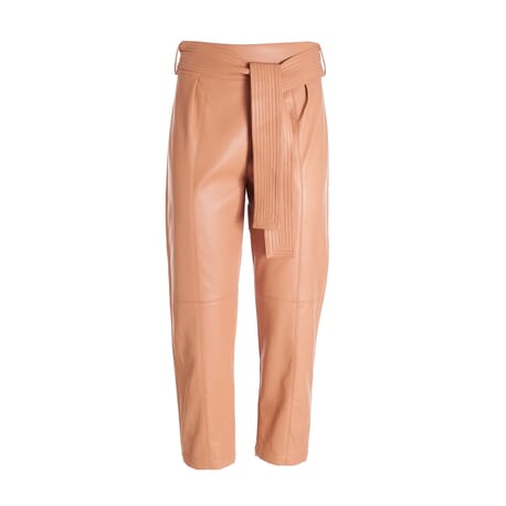 Cropped Trousers In Eco Leather Fracomina