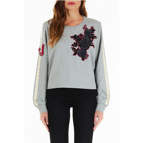 Closed Sweatshirt With Design And Sequins Liu Jo