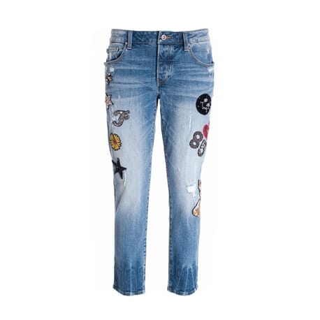 Boyfriend Jeans With Fracomina Applications