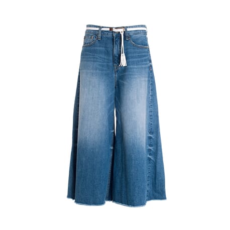 Jeans Flare In Denim Con Lavaggio Medio Fracomina