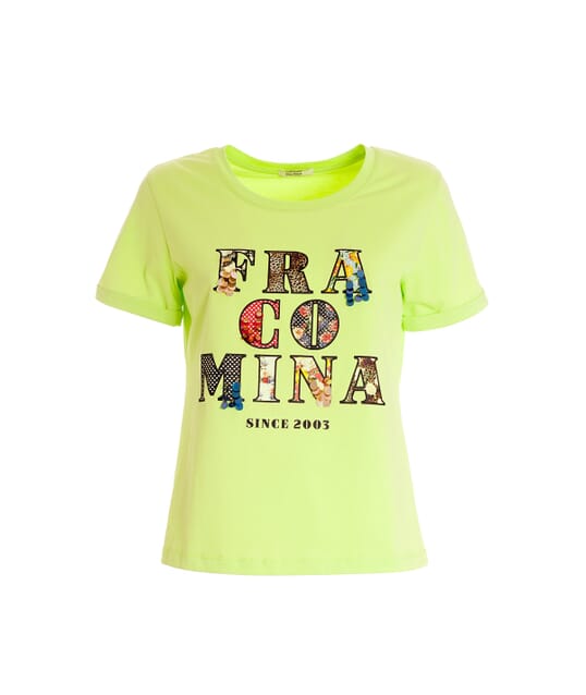 T-shirt Regular In jersey Con Stampa Multicolor Fracomina