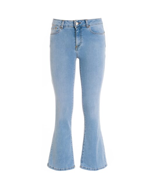 Jeans Bella Cropped In Sofisticato Denim Stretch Con Lavaggio Chiaro Fracomina
