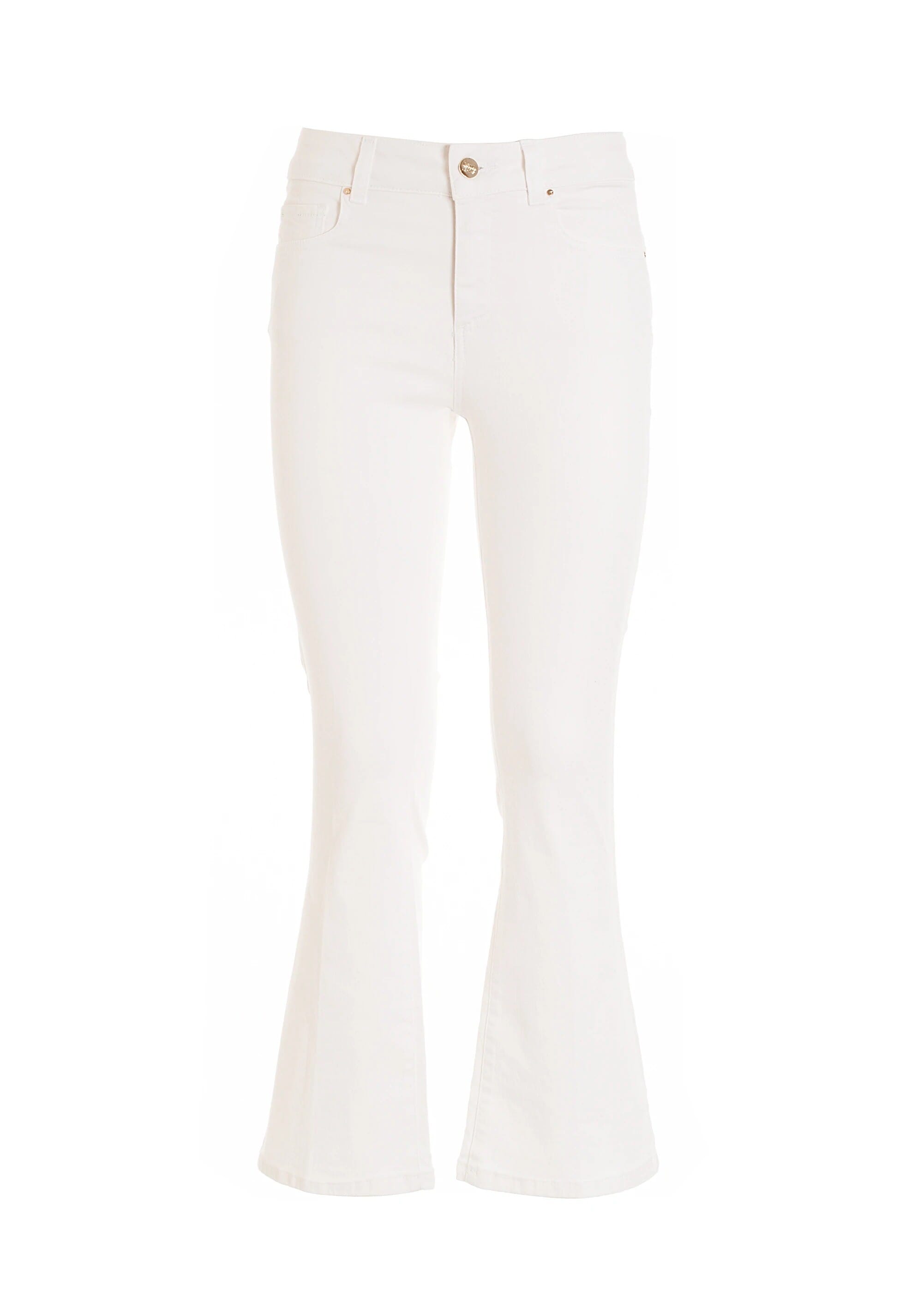 Jeans Bella Flare Cropped In Sofisticato Denim Stretch Colorato Fracomina