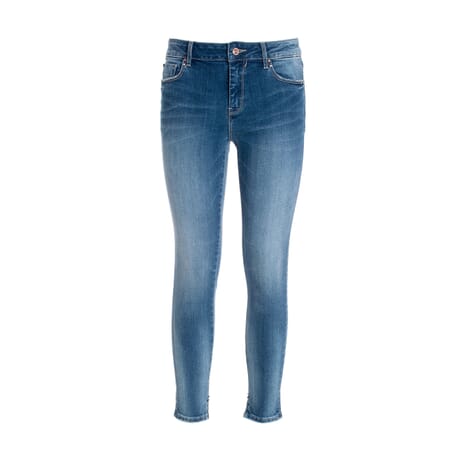 Jeans Skinny In Denim Con Lavaggio Medio Fracomina
