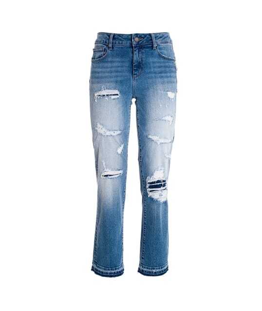 Jeans Cropped Effetto Push UpIn Denim Con Lavaggio Medio Fracomina
