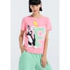 T-Shirt Regular In Jersey Con Stampa Looney Tunes Fracomina