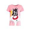 T-Shirt Over In Jersey Con Stampa Silvestro Looney Tunes Fracomina