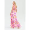 Long Sleeveless Dress In Floral Pattern Fracomina