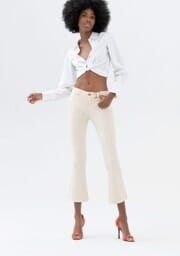 Jeans Bella Flare Cropped Stretch Colorato Fracomina