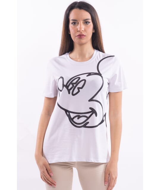 T-Shirt In Jersey Stampa Mickey Mouse Fracomina
