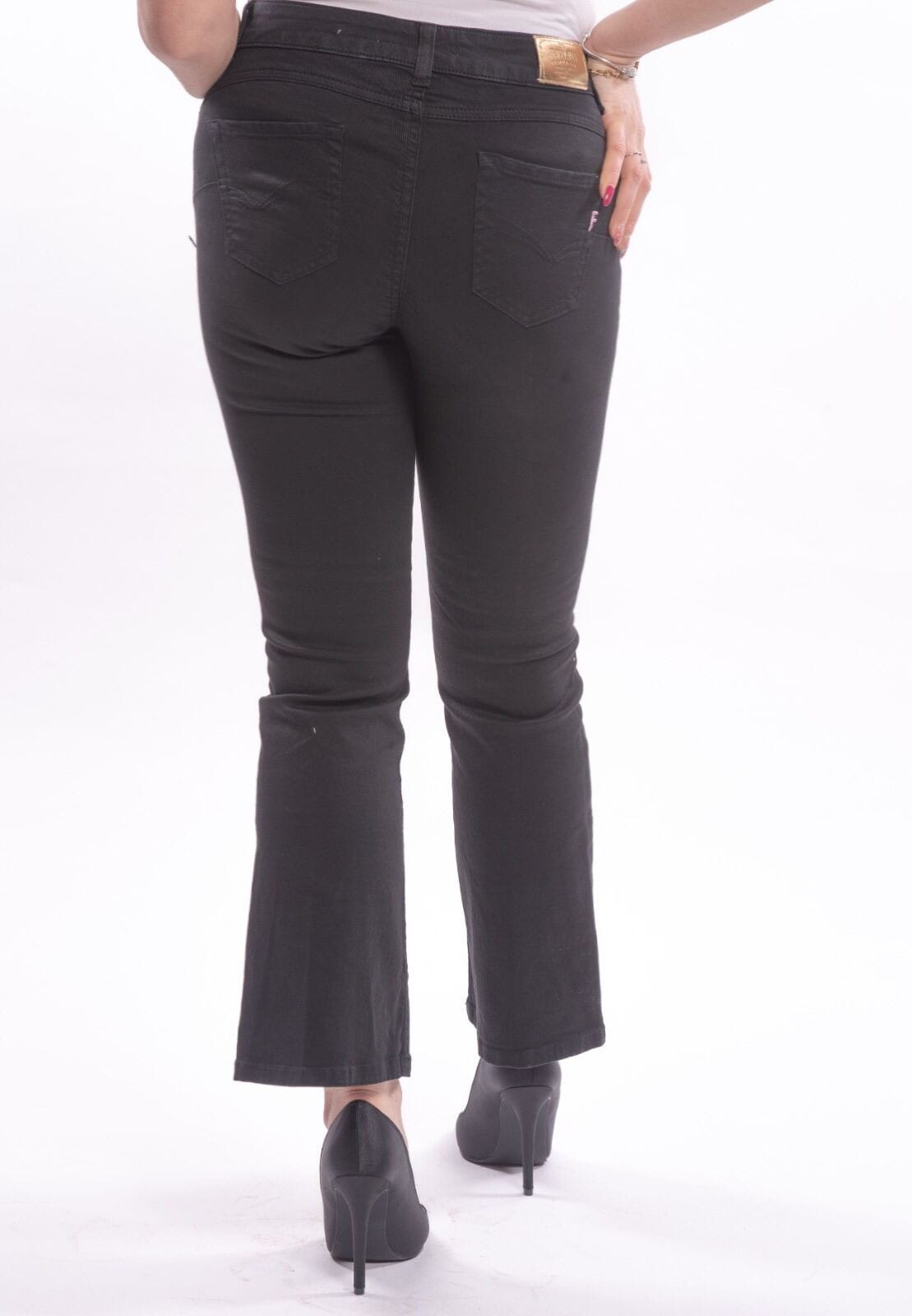 Jeans Bella Flare Cropped In Sofisticato Denim Stretch Colorato Fracomina