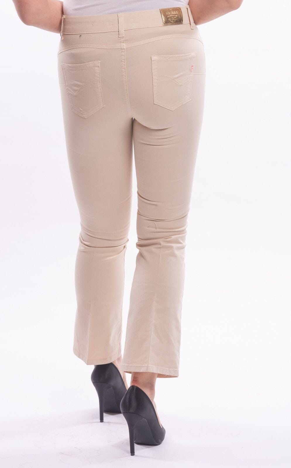Jeans Bella Flare Cropped Stretch Colorato Fracomina
