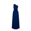 Long One Shoulder Dress With Pleated Bodice Rinascimento