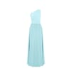 Long One Shoulder Dress With Pleated Bodice Rinascimento