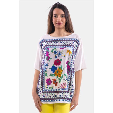 Sweater With Floral Print Luisa Viola