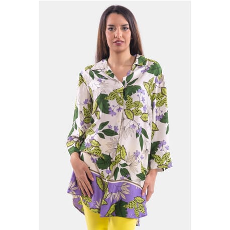 Blouse With Purple Luisa Floral Pattern