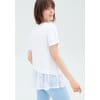 T-Shirt Svasata In Jersey Con Pannello In Pizzo Fracomina