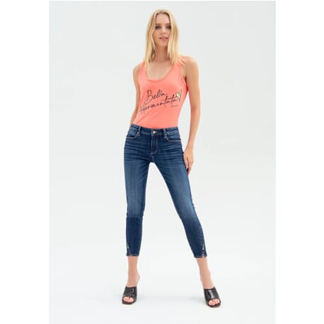 Slim Jeans With Push Up Cropped Effect In Denim Fracomina