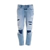 Boyfriend Cropped Jeans In Denim With Light Wash Fracomina