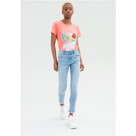 Push Up Effect Skinny Jeans In Denim With Light Wash Fracomina