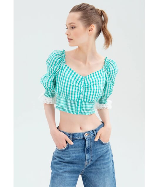 Top Cropped In Vichy Fracomina