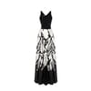 Rinascimento Black White Print Long Dress