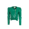 Fracomina Slim Cropped Eco Leather Jacket