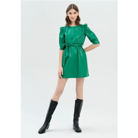 Fracomina Eco Leather Mini A-line Dress