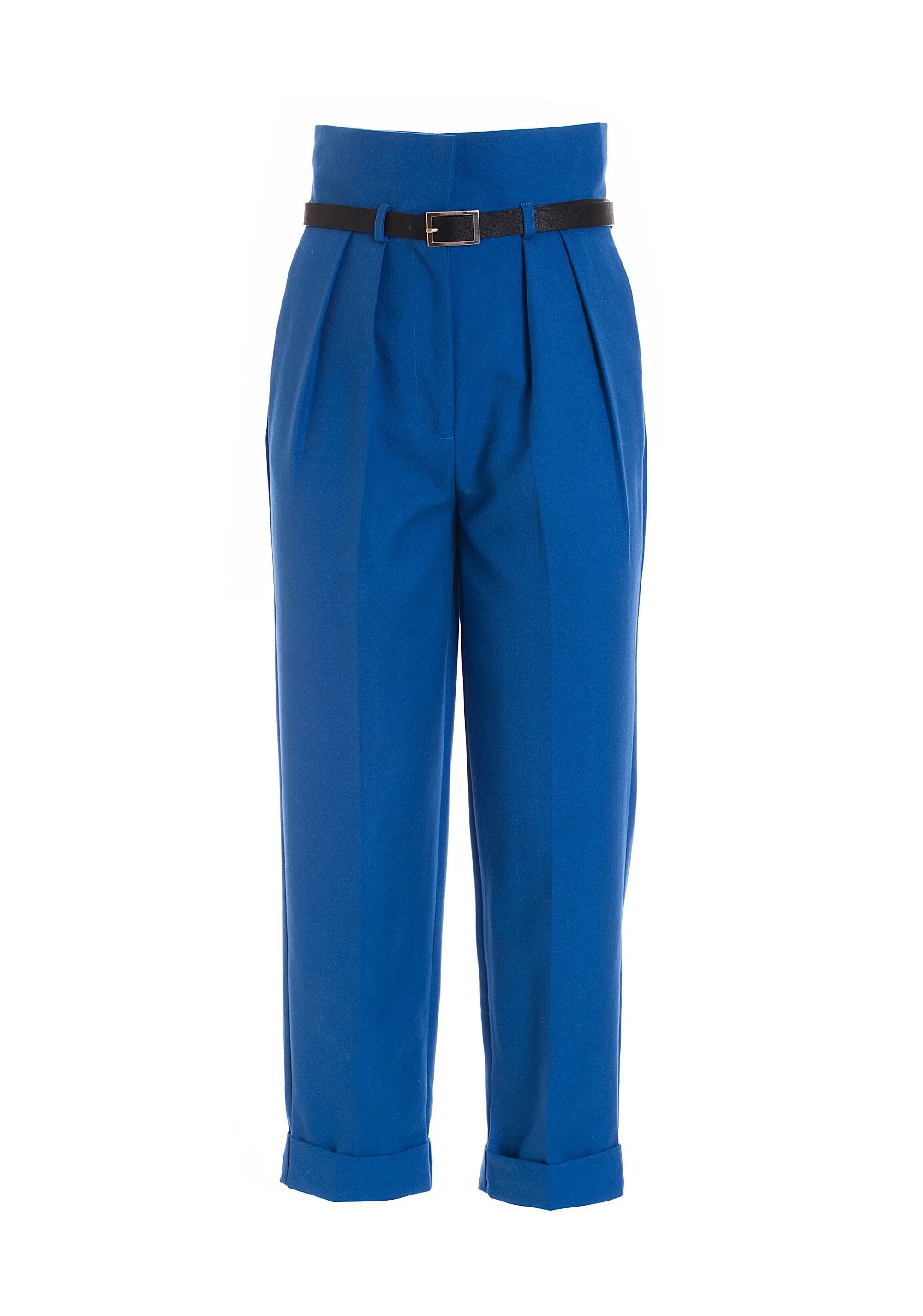 Pantalone Regular A Vita Alta In Tessuto Tecnico Fracomina