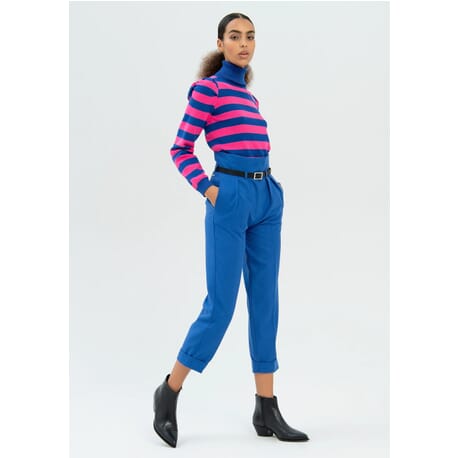 Fracomina Regular High Waisted Trousers in Technical Fabric