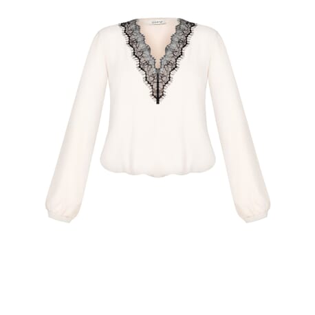 Satin Blouse With Lace Detail Rinascimento