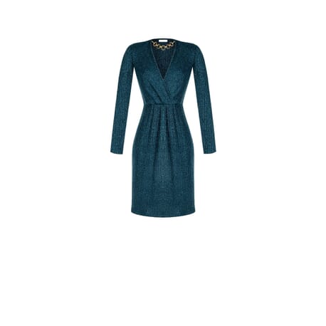 Knitted Wallet Sheath Dress With Lurex Rinascimento