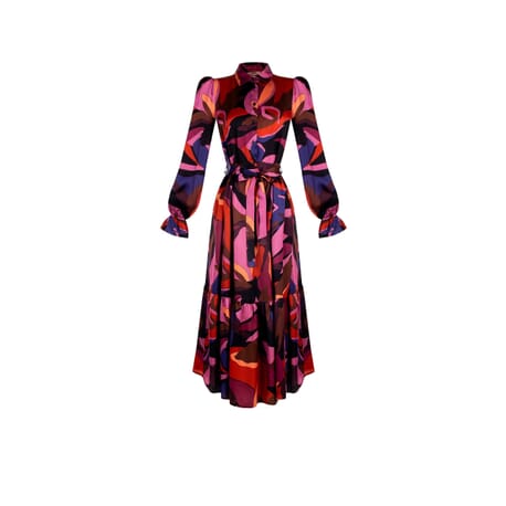 Rinascimento Printed Satin Dress