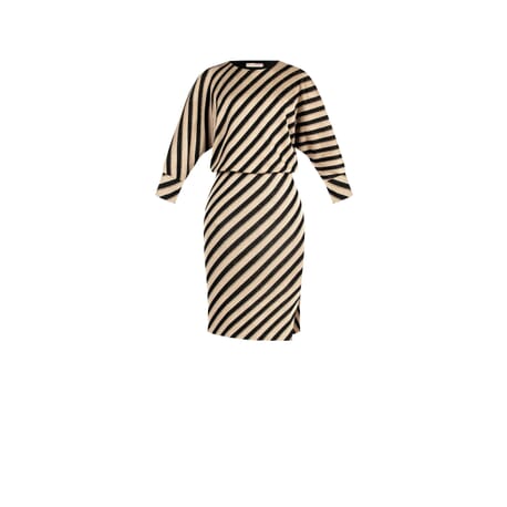 Striped Dress With Lurex Inserts Rinascimento