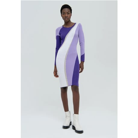 Fracomina Multicolored Knitted Slim Midi Dress