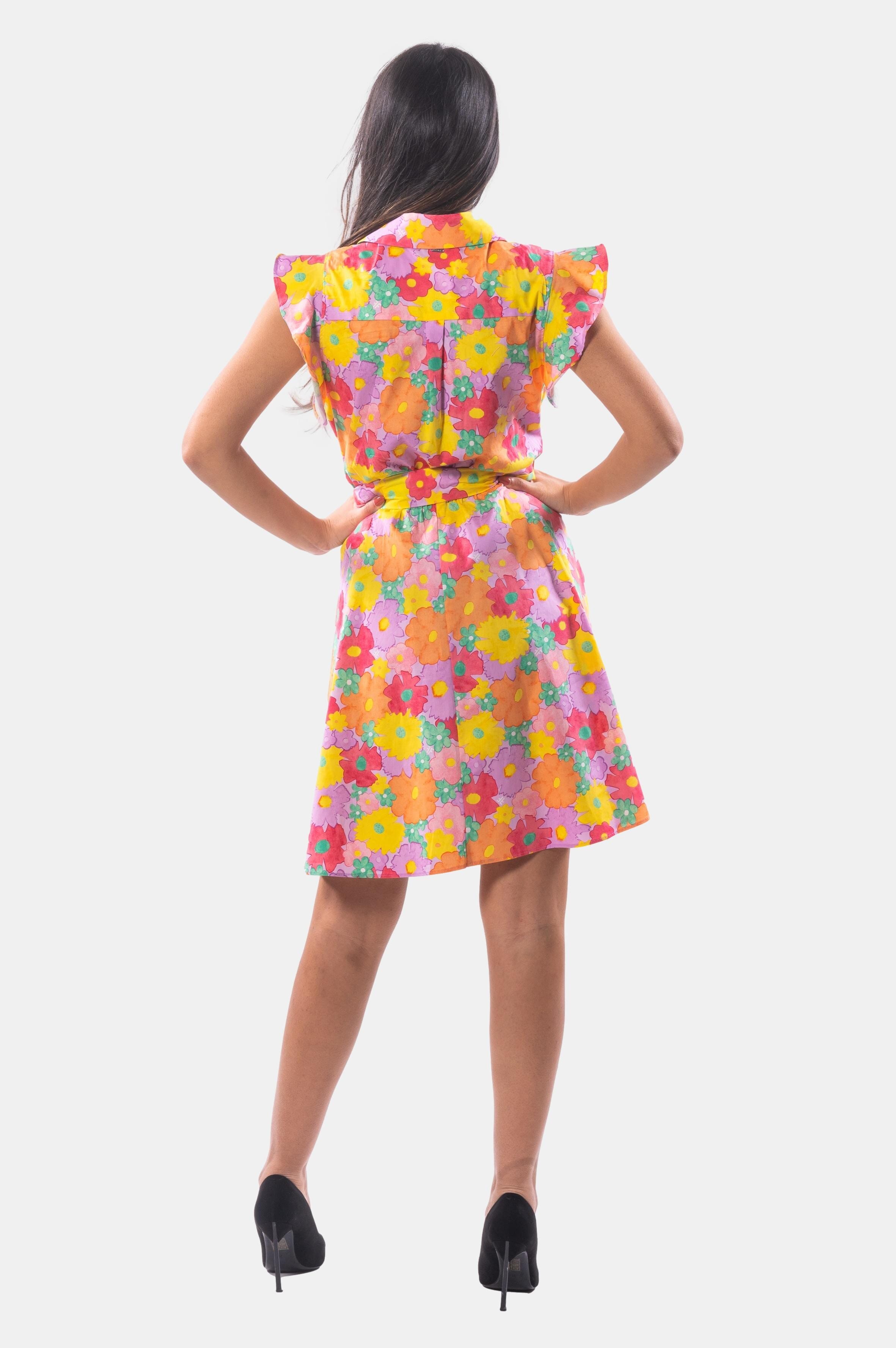 Abito Mini Chemisier Con Fantasia Floreale Fracomina