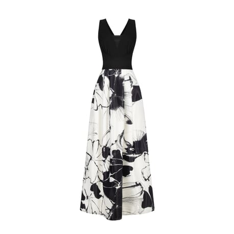 Long Dress With Printed Floral Skirt Rinascimento