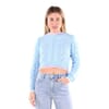 Crop Perforated Sweater With Multicolor Edges Lokita