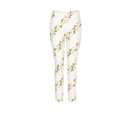 Pants With Floral Pattern Rinascimento