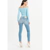 Slim Jeans Effetto Push Up In Denim With Vintage Wash Fracomina