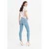 Jeans Skinny Effet Push Up Denim Jeans With Bleached Wash Fracomina